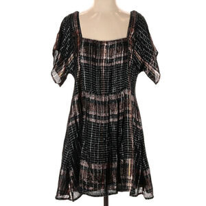 Free People Metallic Barcelona Mini Shift Small Dress